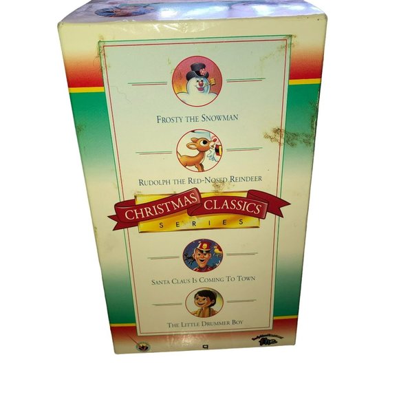 VTG CHRISTMAS CARTOON VHS MOVIES SANTA FROSTY RUDOLPH DRUMMER BOY BOX SET OF 4 - Picture 4 of 4